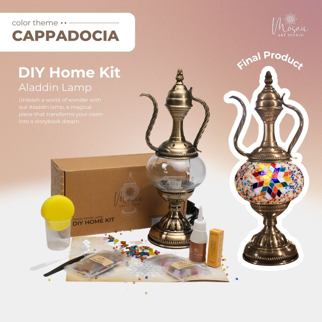 DIY Turkish Mosaic Lamp Kit – Cappadocia Inspired Colors