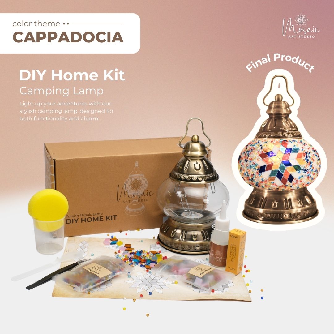 DIY Turkish Mosaic Lamp Kit – Cappadocia Inspired Colors