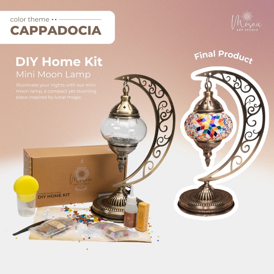 DIY Turkish Mosaic Lamp Kit – Cappadocia Inspired Colors