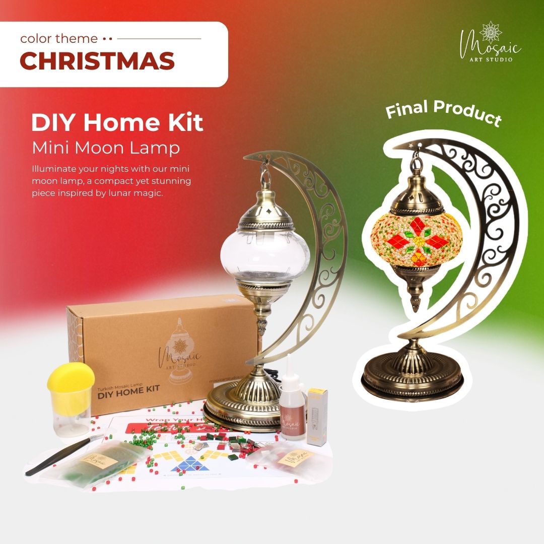 DIY Turkish Mosaic Lamp Kit – Christmas Theme
