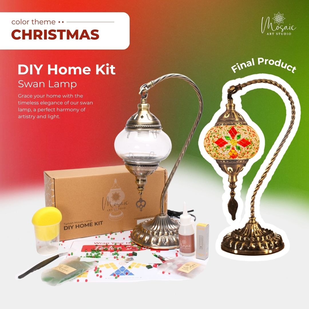 DIY Turkish Mosaic Lamp Kit – Christmas Theme
