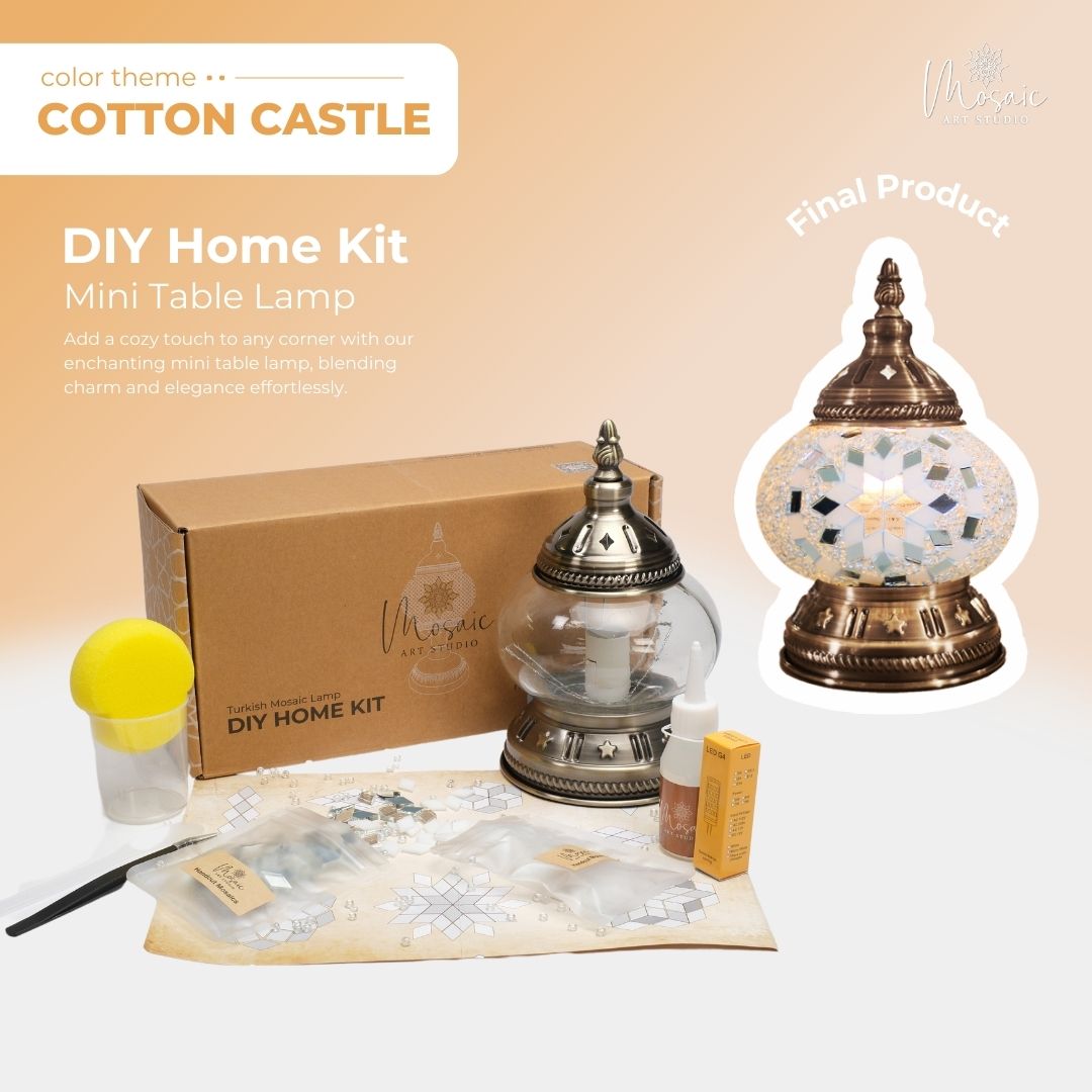 DIY Turkish Mosaic Lamp Kit – Cotton Castle Color Design