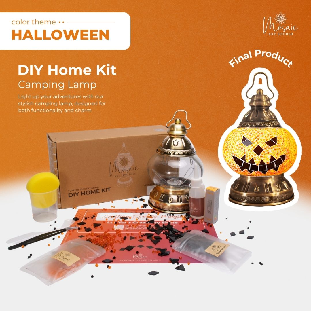 DIY Turkish Mosaic Lamp Kit – Halloween Theme